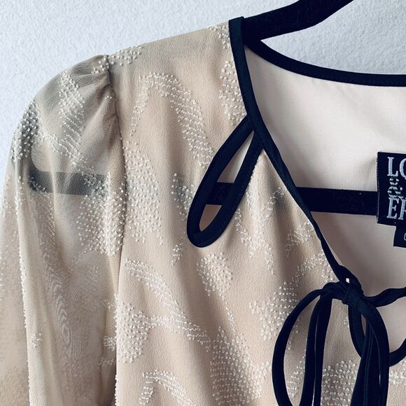 Love & Liberty Dress Long Sleeve Silk Fit and Flare Scoop Neck Blush Size 0 - Picture 8 of 13